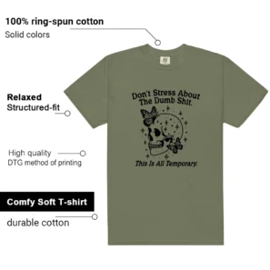 Don't Stress T-Shirt - Fits New Balance 9060 V1 Dark Olivine features