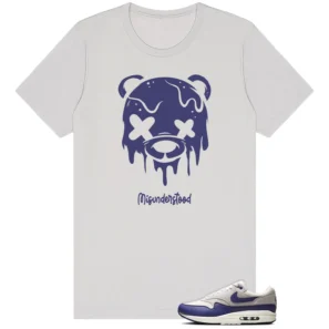 Drippy Bear Tee to Match Nike Air Max 1 Essential Sanded Purple