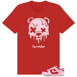 Drippy Bear Tee to Match Nike Dunk Low GS Valentines Day Be Me