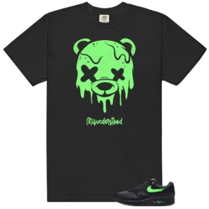 Nike Air Max 1 Essential 'Green Strike' Drippy Bear Graphic Shirt