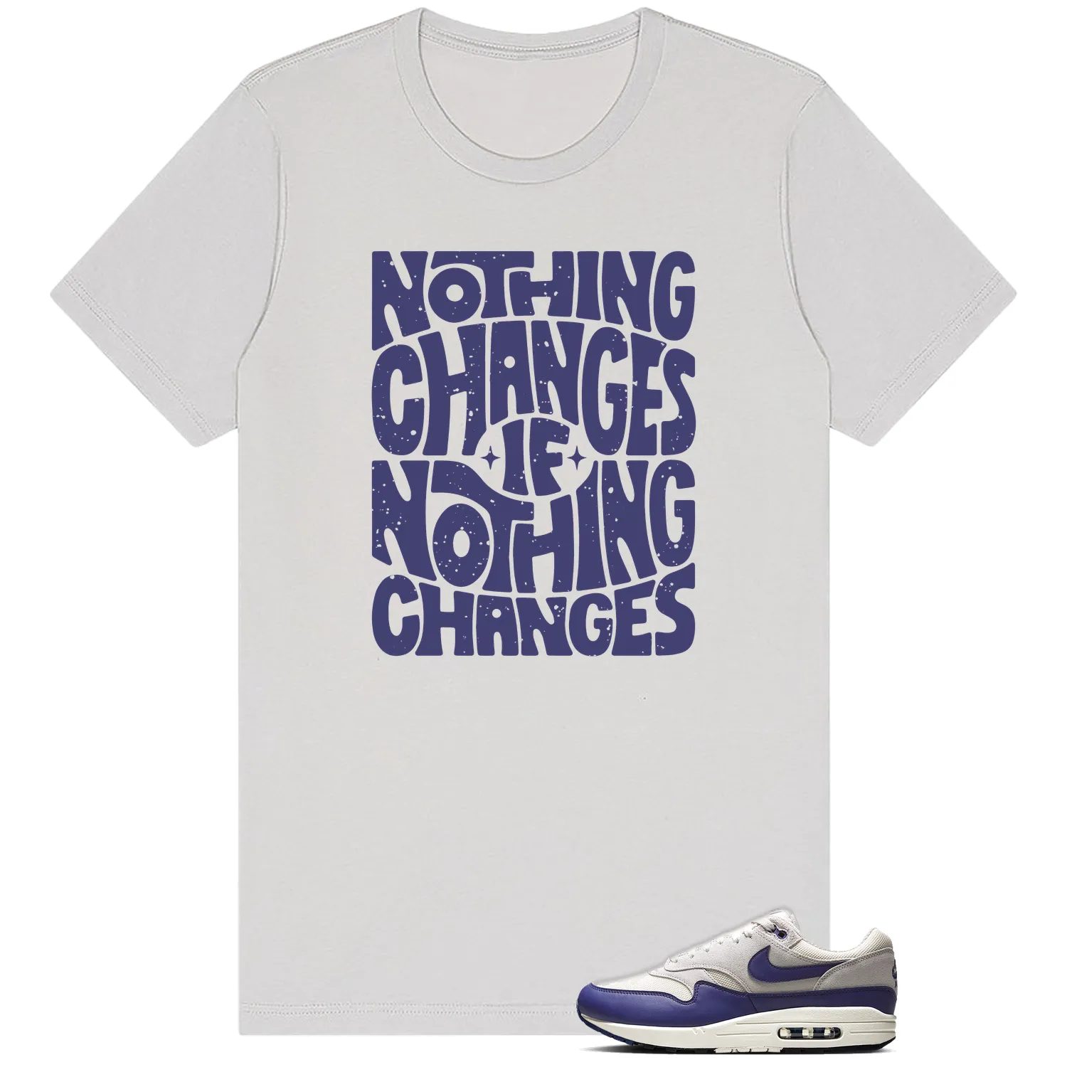 Nike Air Max 1 Essential Sanded Purple Matching Shirt - Nothing Changes