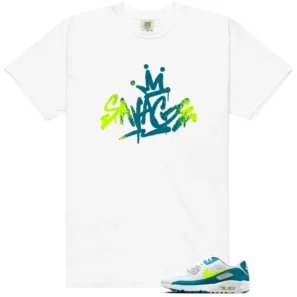 Savage Tee - Compatible with Nike Air Max 90 Golf Bright Spruce Volt