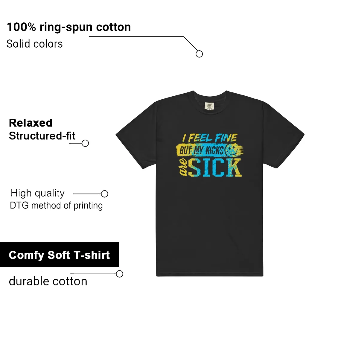 Sick Kicks Graphic Tee - Fits Shirts to Match Air Jordan 11 Retro 'Gamma Blue' 2025 features