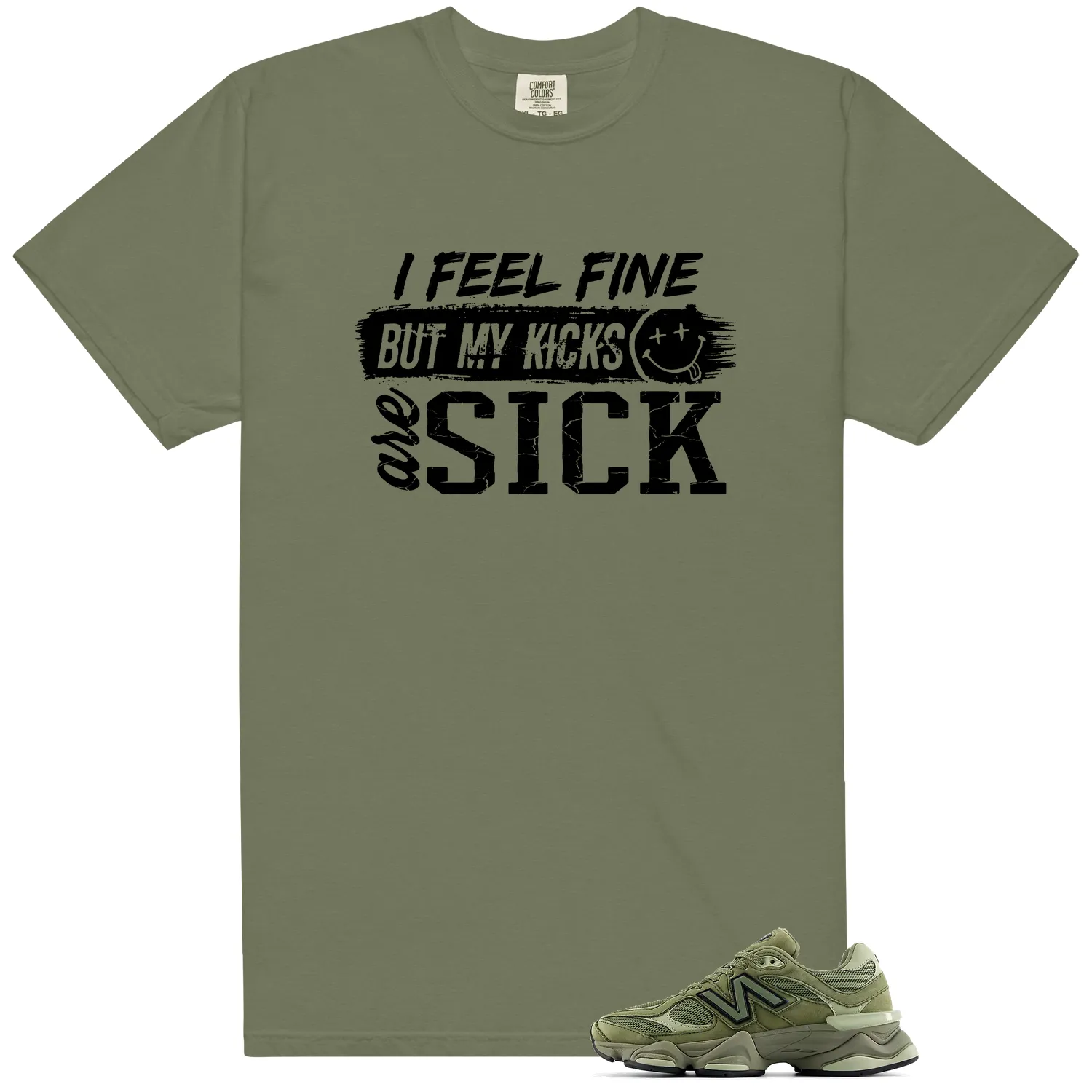Sick Kicks T-Shirt - Fits New Balance 9060 V1 Dark Olivine