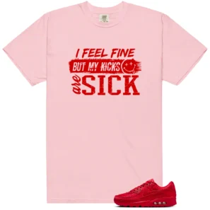 Sick Kicks T-Shirt - Fits Nike Air Max 90 SE University Red Valentines Day Pack 2026