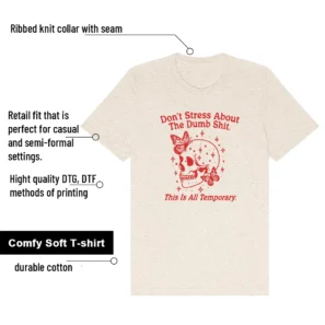 Don't Stress T-Shirt - Fits Jordan 4 Retro Valentines Day Sierra Red features