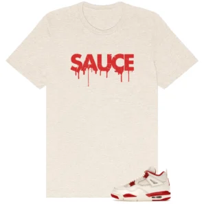 Matching Shirt for Jordan 4 Retro Valentines Day Sierra Red - Sauce