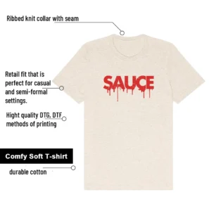 Matching Shirt for Jordan 4 Retro Valentines Day Sierra Red - Sauce features