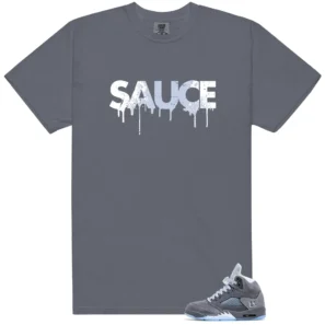 Matching Shirt for Jordan 5 Retro Wolf Grey 2026 - Sauce