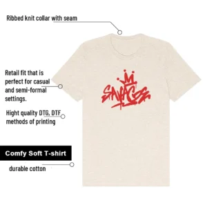 Savage Tee - Compatible with Jordan 4 Retro Valentines Day Sierra Red features