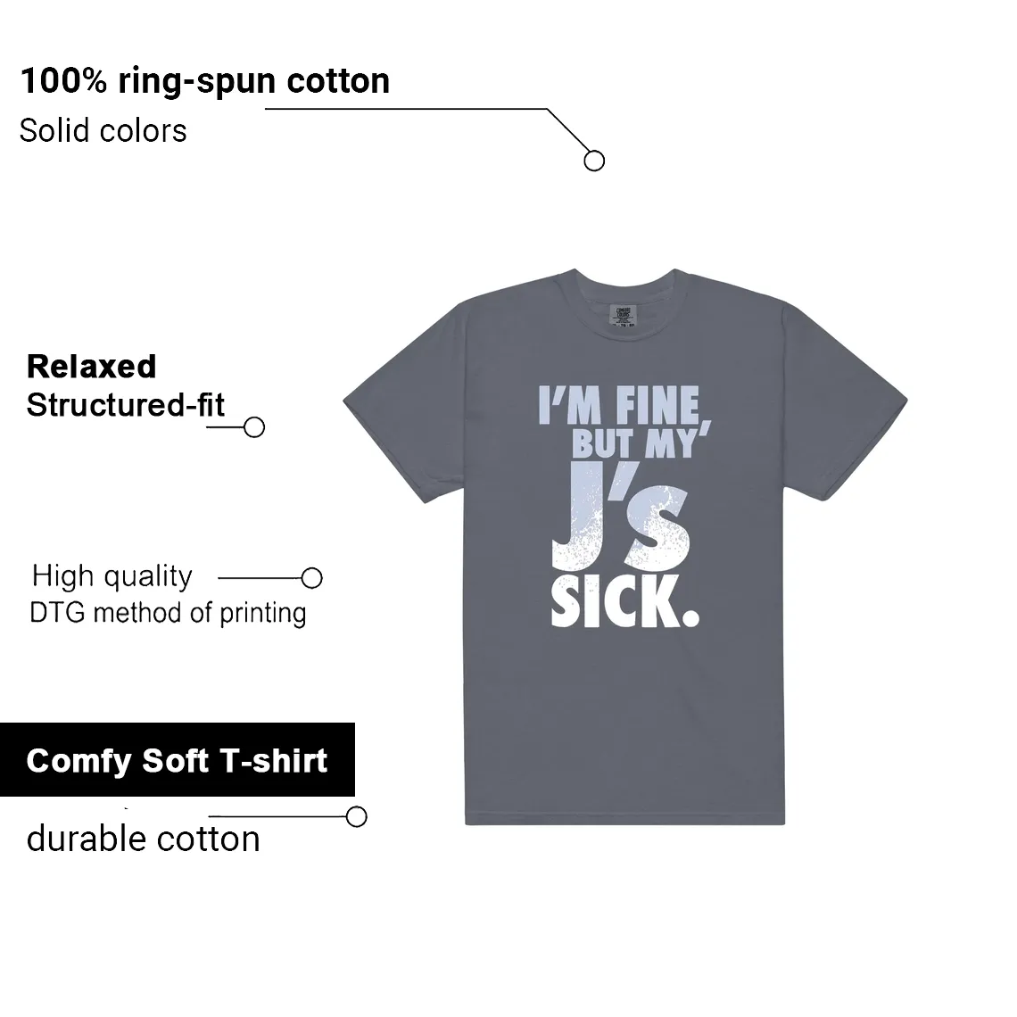 Sick J's Shirt to Match Jordan 5 Retro Wolf Grey 2026 features