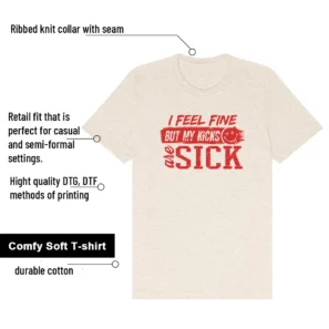 Sick Kicks T-Shirt - Fits Jordan 4 Retro Valentines Day Sierra Red features