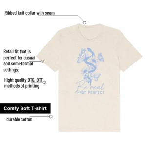 Be Real Shirt to Match Air Jordan 1 High OG WMNS Psychic Blue features - material, print quality, and sizing details