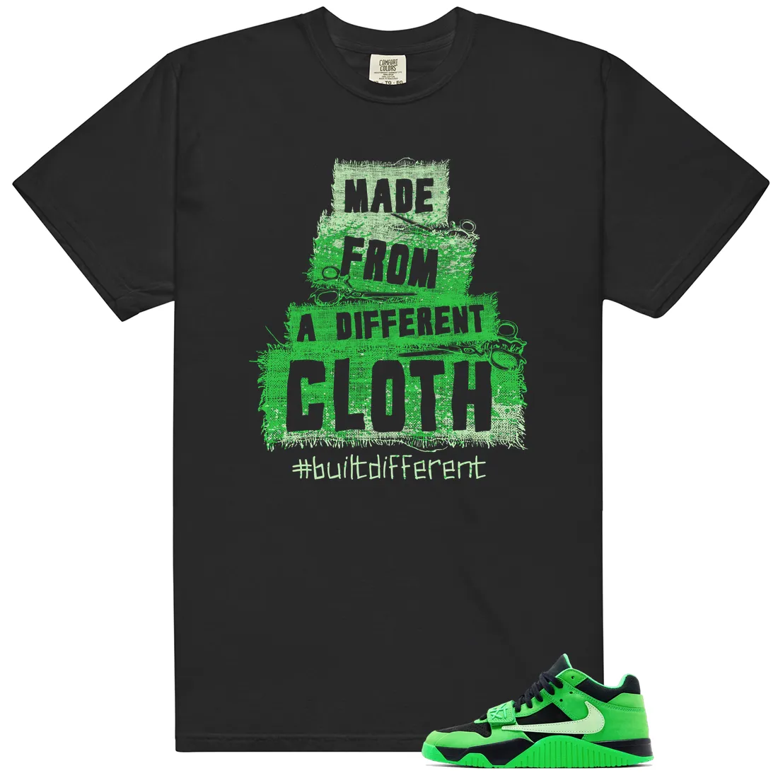 Built Different T-Shirt - Fits Travis Scott x Air Jordan Jumpman Jack Green Spark