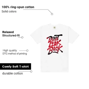 Dont Look Back Shirt to Match Air Jordan 13 Retro True Red 2026 features - material, print quality, and sizing details