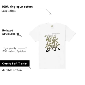 Dont Look Back Shirt to Match Nike Air Max 90 Silver Sage features - material, print quality, and sizing details