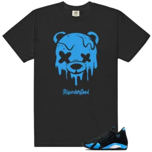 Drippy Bear Shirt to Match Jordan 14 University Blue - Jordan 14 University Blue matching shirt