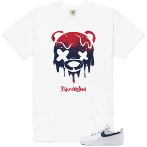 Drippy Bear Shirt to Match Nike Air Force 1 Low Team USA - Nike Air Force 1 Low Team USA matching shirt