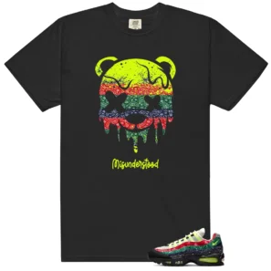 Drippy Bear Shirt to Match Nike Air Max 95 OG Big Bubble Paisley Neon - Nike Air Max 95 OG Big Bubble Paisley Neon matching shirt