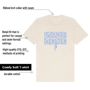 Motivational Shirt to Match Air Jordan 1 High OG WMNS Psychic Blue features - material, print quality, and sizing details