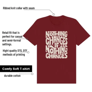Nothing Changes Shirt to Match Nigel Sylvester Air Jordan 4 Brick After Brick features - material, print quality, and sizing details