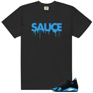 Sauce Shirt to Match Jordan 14 University Blue - Jordan 14 University Blue matching shirt