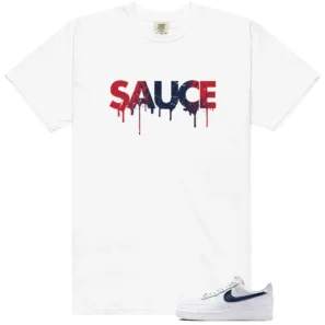 Sauce Shirt to Match Nike Air Force 1 Low Team USA - Nike Air Force 1 Low Team USA matching shirt