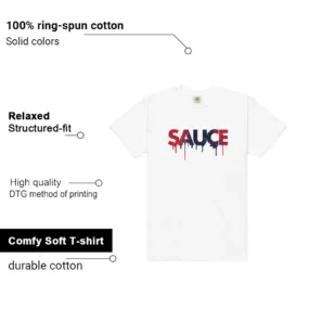 Sauce Shirt to Match Nike Air Force 1 Low Team USA features - material, print quality, and sizing details