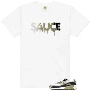 Sauce Shirt to Match Nike Air Max 90 Silver Sage - Nike Air Max 90 Silver Sage matching shirt