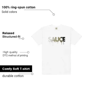 Sauce Shirt to Match Nike Air Max 90 Silver Sage features - material, print quality, and sizing details