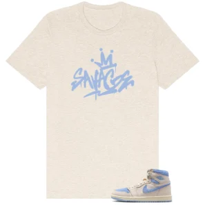 Savage Shirt to Match Air Jordan 1 High OG WMNS Psychic Blue - Air Jordan 1 High OG WMNS Psychic Blue matching shirt