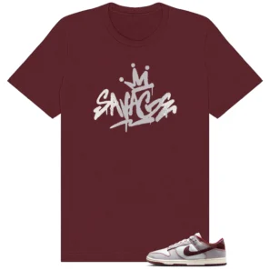 Savage Shirt to Match Nike Dunk Low Canvas Pure Platinum/Burgundy Crush - Nike Dunk Low Canvas Pure Platinum/Burgundy Crush matching shirt