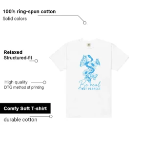 Be Real Shirt to Match Air Jordan 11 Retro Low University Blue features - material, print quality, and sizing details