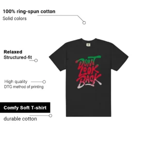 Dont Look Back Shirt to Match Nike Air Max Plus Pan African features - material, print quality, and sizing details