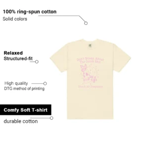 Don't Stress Shirt to Match Air Jordan 4 Retro Denim Iced Carmine features - material, print quality, and sizing details