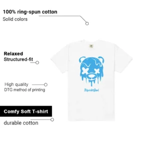 Drippy Bear Shirt to Match Air Jordan 11 Retro Low University Blue features - material, print quality, and sizing details
