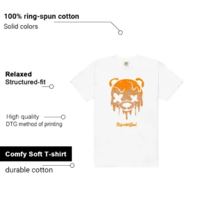 Drippy Bear Shirt to Match Air Jordan 3 Retro Orange Citrus features - material, print quality, and sizing details