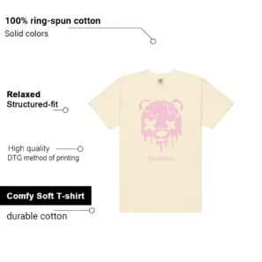 Drippy Bear Shirt to Match Air Jordan 4 Retro Denim Iced Carmine features - material, print quality, and sizing details