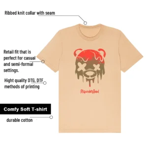 Drippy Bear Shirt to Match Nike SB Dunk Low Som Tum features - material, print quality, and sizing details