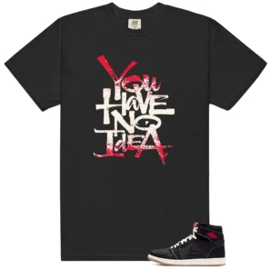 No Idea Shirt to Match Air Jordan 1 Retro High OG Flight Club - Air Jordan 1 Retro High OG Flight Club matching shirt