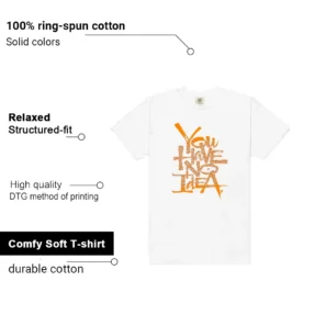 No Idea Shirt to Match Air Jordan 3 Retro Orange Citrus features - material, print quality, and sizing details