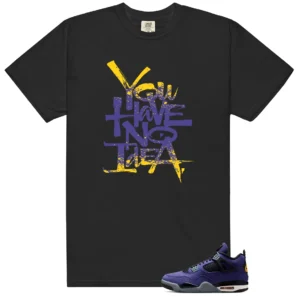 No Idea Shirt to Match Air Jordan 4 Retro Lakers - Air Jordan 4 Retro Lakers matching shirt