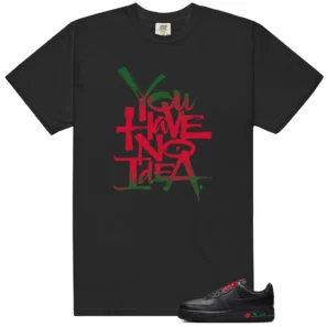 No Idea Shirt to Match Nike Air Force 1 Low SE Rose Black - Nike Air Force 1 Low SE Rose Black matching shirt