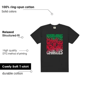 Nothing Changes Shirt to Match Nike Air Max Plus Pan African features - material, print quality, and sizing details