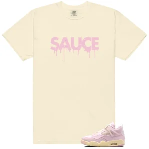 Sauce Shirt to Match Air Jordan 4 Retro Denim Iced Carmine - Air Jordan 4 Retro Denim Iced Carmine matching shirt