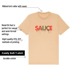 Sauce Shirt to Match Nike SB Dunk Low Som Tum features - material, print quality, and sizing details