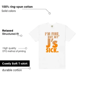 Sick J's Shirt to Match Air Jordan 3 Retro Orange Citrus features - material, print quality, and sizing details