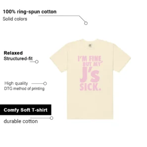 Sick J's Shirt to Match Air Jordan 4 Retro Denim Iced Carmine features - material, print quality, and sizing details