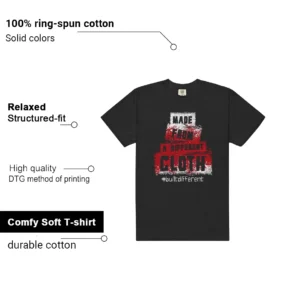Built Different Shirt to Match Air Jordan 1 Low OG Banned features - material, print quality, and sizing details
