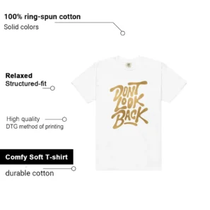 Dont Look Back Shirt to Match Air Jordan 11 Retro Low Mothers Day features - material, print quality, and sizing details